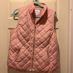 Old Navy Women's Light Pink Quilted Vest